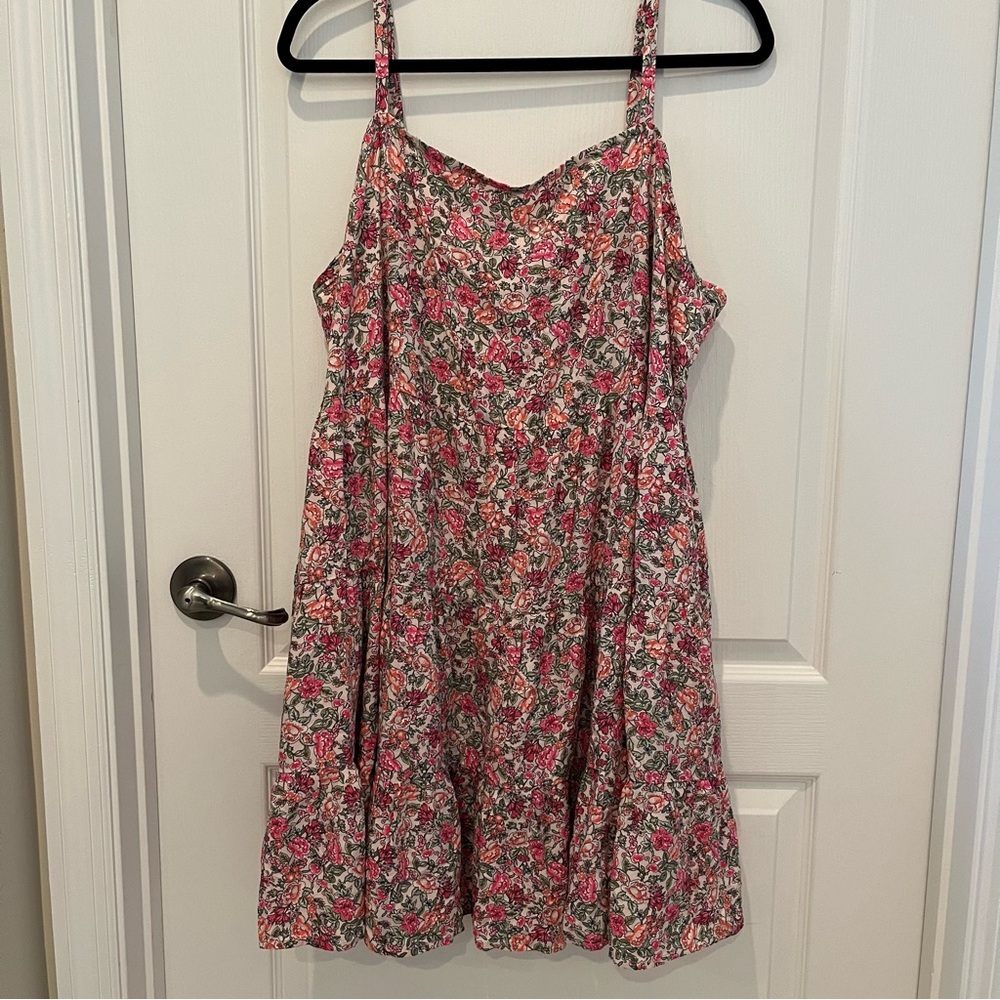 Old Navy Pink and White Floral Dress